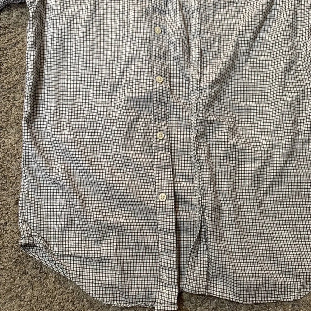 Polo Ralph Lauren Dress Shirt Boys XL 20‎ Blue Beige Plaid Blake Button Up